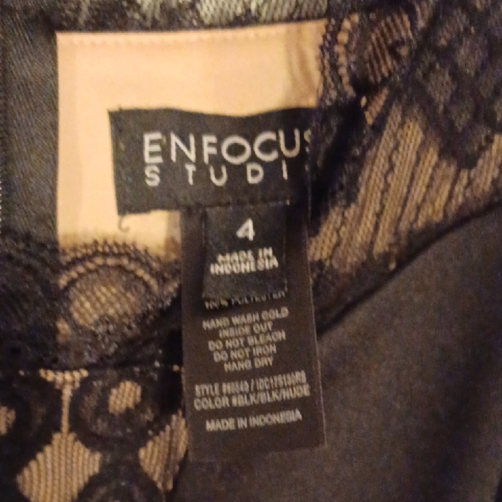 Enfocus Studio Black Lace Dress Women's Size 4 - Picture 3 of 7